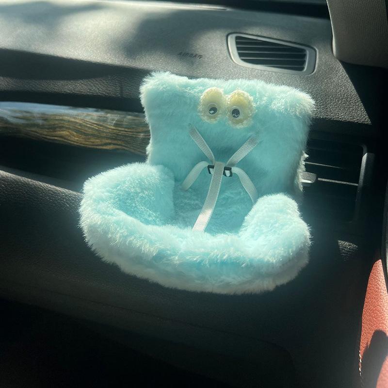

Плюшевая кукла Лабубу для автокресла, декор с клипсой для воздуховода, милый подарок-автоаксессуар для женщин, мужчин, детей, украшение салона автомобиля