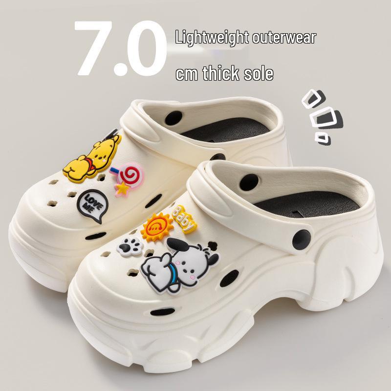 Women's Thick-Soled Non-Slip Height-Increasing Closed-Toe Sandals & Slippers - New Summer 2024 Beach Style