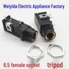 6.35mm Female Audio Socket 6.5 Jack for Guitar/Microphone, PCB Panel, Straight Insert, 3-Pin