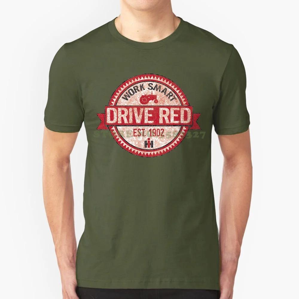 GUOYAN TOP T-shirts Casual Merk Kleding Katoen Werk Slim Rijden Rood Ih International Harvester Tractor Heren T-shirt 2XL