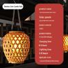 Woven Bamboo Solar Lantern: Waterproof Outdoor Decorative Hanging Lamp for Garden and Courtyard
