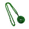 Pixiu Jade Pendant Necklace with Peace Buckle - Unisex Long Sweater Chain