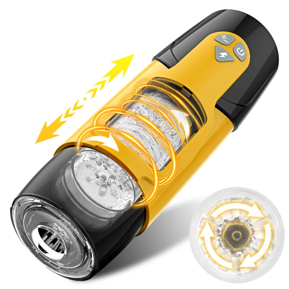 Telescopic Rotation Male Masturbator Vagina Masturbation Blowjob Automatic Male Mastubator Cup Adults Piston Sex Toys for Men