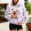 Women's Christmas Print Hoodie with Large Pet Pocket, Casual Long Sleeve Pullover Sweatshirt