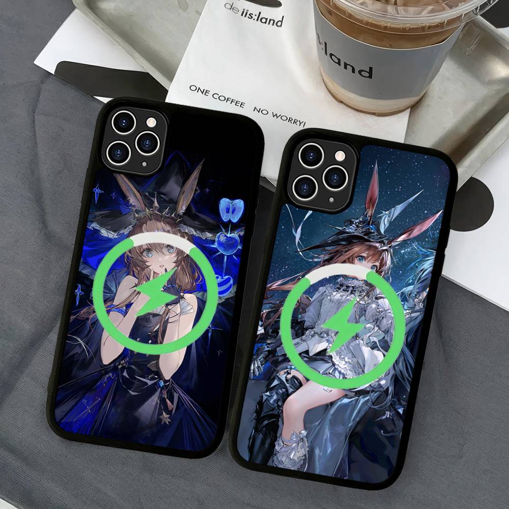 Game Arknights Amiya Magnetic For Magsafe Phone Case For IPhone 17 Air 16 Pro Max 15 14 13 12 11 Protective Cover
