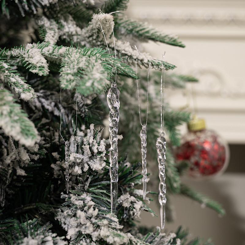 Acrylic Gorgeous 12pcs Ice Hangings Unique Decorative Icicle Ornaments For Wonderland Winter