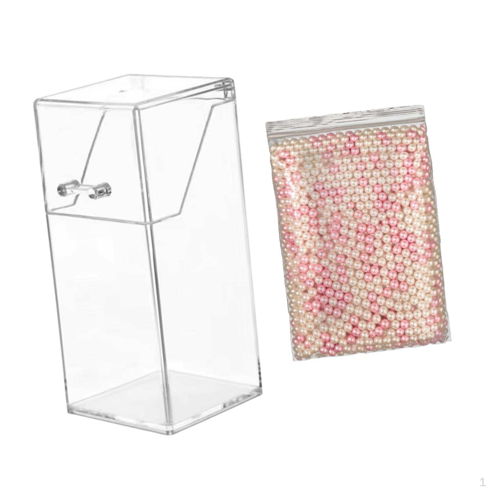 

Акриловые кисти для хранения косметики Компактный держатель для карандашей для бровей Прозрачная кисточка для макияжа Pink pearls