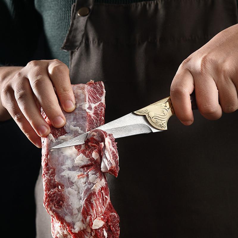 Forged Boning Knife Kitchen Meat Cleaver Outdoors Fishing Barbecue Cutting Tools with Gift Cover Chef Cooking Knives