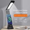 Drahtlose Telefon Ladegerät Schreibtisch Lampe Mit LED Zeit Display Wecker Augenschutz Lampe LED Klapp Schreibtisch Lampe