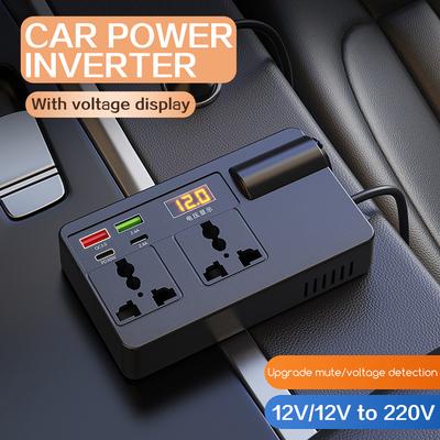 12V/24V To AC-220V Car Power Inverters DC To AC-Power Inverters Over-Heating Protection Auto Voltage Converter Charger