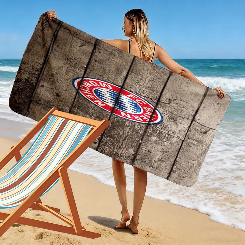 FC Bayern Munich: Passion Field beach towel Portable for travel beach Outdoor pool towel Absorbent bath towel quickdrying swim towel Fashion