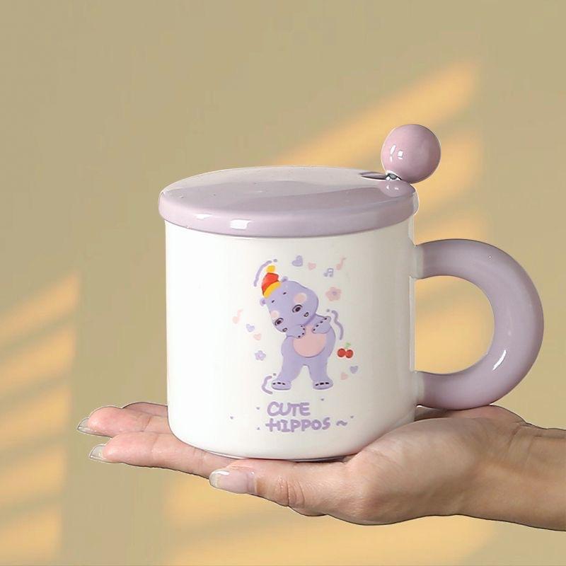 Cute Butter Bear Ceramic Mug Practical Birthday Gift for Friends Sisters and Besties