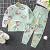 [Cotton Kids Long Sleeve Pajama Set Autumn Spring Sleepwear for Boys Girls]