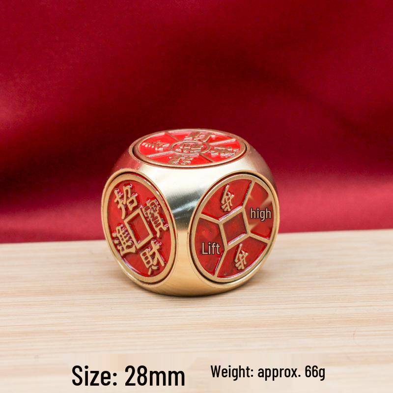 Mosazná vícestranná rotující dekompresní ozdoba pro přilákání bohatství a pokladů