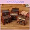 New Chinese Style Wooden Jewelry Storage Box With Lid For Bedroom Desk Organization