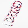 New American Independence Day Bracelet USA America FREEDOM US Flag Soft Ceramic Beaded