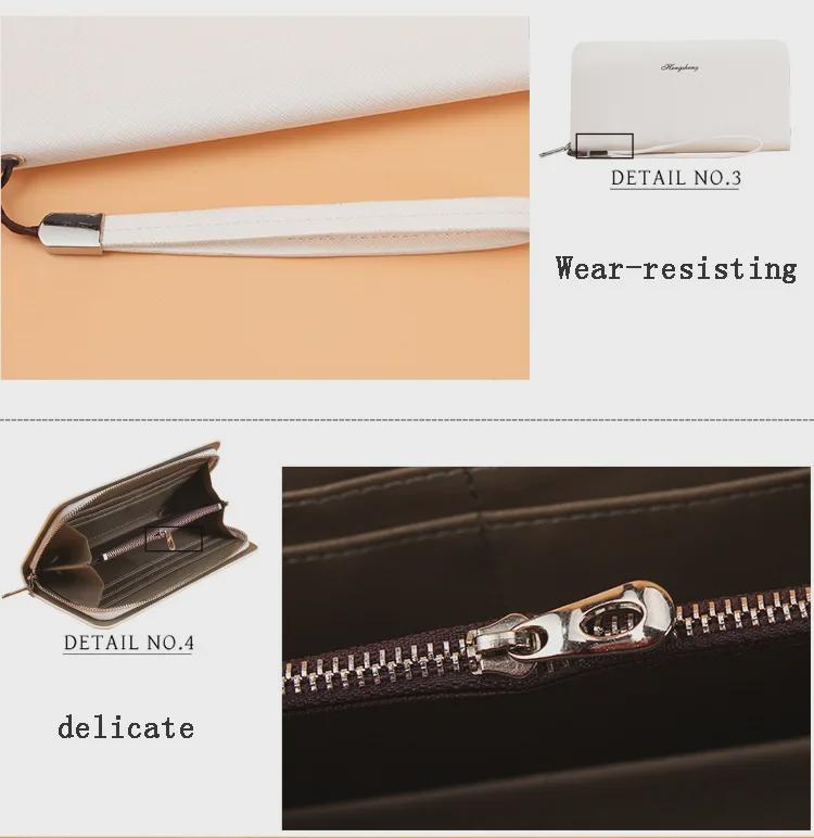 Hengsheng Men's Business Casual Clutch Wallet - Large Capacity Long Coin Purse with Hand Strap