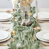 Boho Table Runner Balinese Gauze Pleated Tablecloth Long for Happy Easter Wedding Bridal Baby Shower Birthday Table Decorations