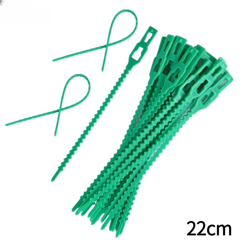 Garden Green Zip Ties Adjustable Plastic Plant Cable Ties Reusable Wire Ties Garden Plant Vine Supports Tomato Clip Fastener