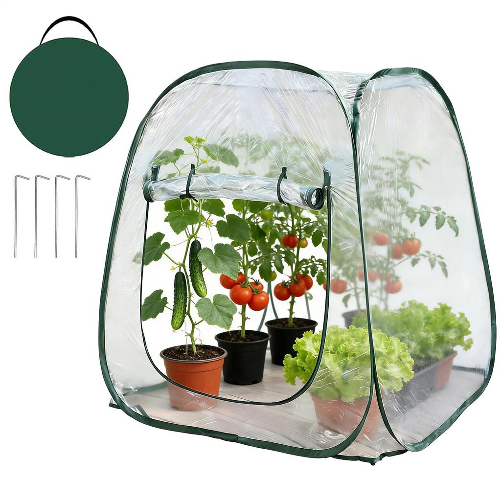 PopUp Greenhouse For Outdoor Indoor House Mini Greenhouse Cover Tent Frost Protection Room Winter Tent For Plants Vegetables