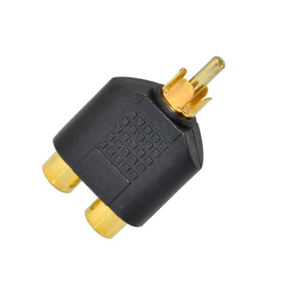 RCA Erkek - Çift Dişi Soket AV Ses Video Sinyal Y Ayırıcı Fiş Adaptörü