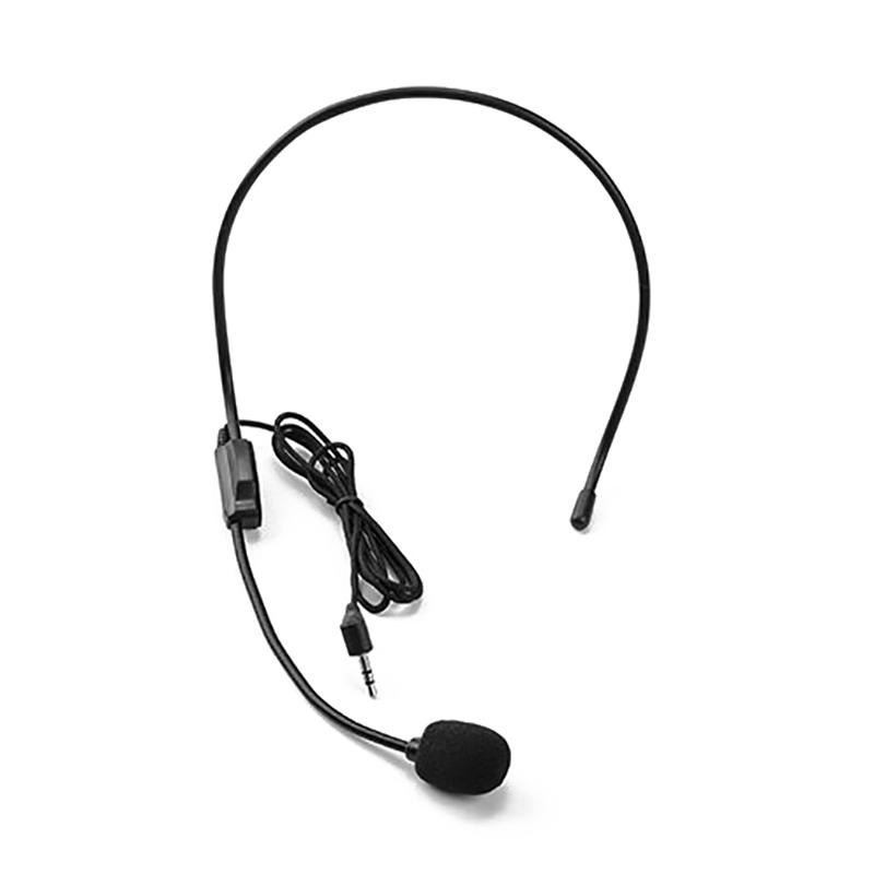 Portable Head Mounted Headset Microphone Wired 3.5Mm Plug Mic For Shopping Mall Teacher Tour Guide Amplifier Phone Wheat Bee Ear
