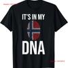 Its In My DNA Norwegian Heritage Fingerprint Norway T Shirt Vintage Washed Fashion Stretched Casual Soft Streetwear Stylish