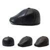 Warm And Breathable Pu Leather Winter Cap For Middle-aged Men Perfect For Cold Weather