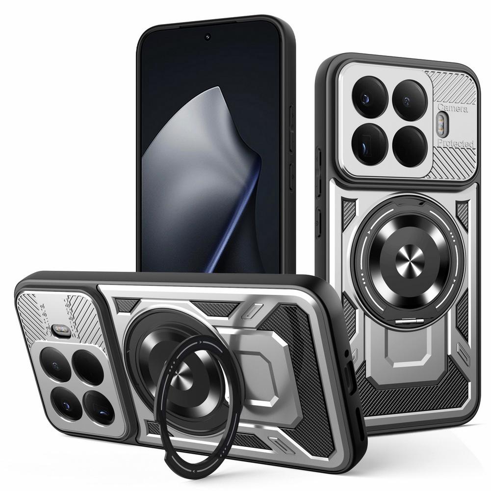 Multi-functional Rotatable Metal Ring holder Magnetic Case for Xiaomi 15T Pro 15t Mi 17 Pro Max 15 Ultra 14T Pro 14 ultra Cover