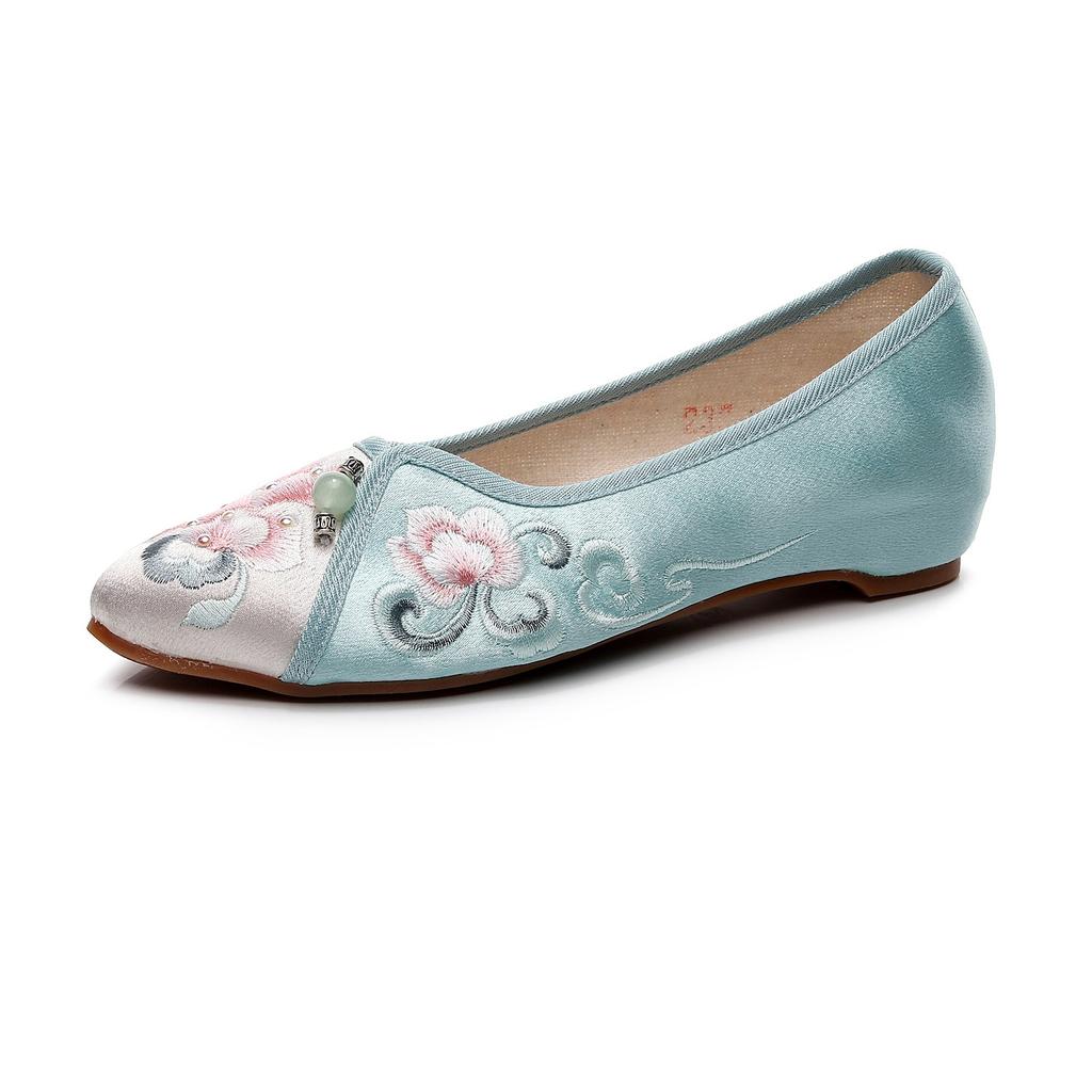 [Dan Yue] 2024 Spring Old Beijing Pointed Cloth Shoes Women's Ethnic Style Embroidered Shoes Ancient Style Cheongsam Women's Shoes Cloth Shoes