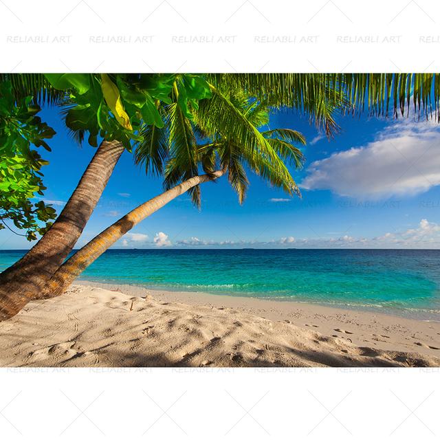 Seaside Beach Palm Tree Coconut Tree Poster Landscape Pictures for Living Room Canvas Painting Prints Modern Home Decor Wall Art