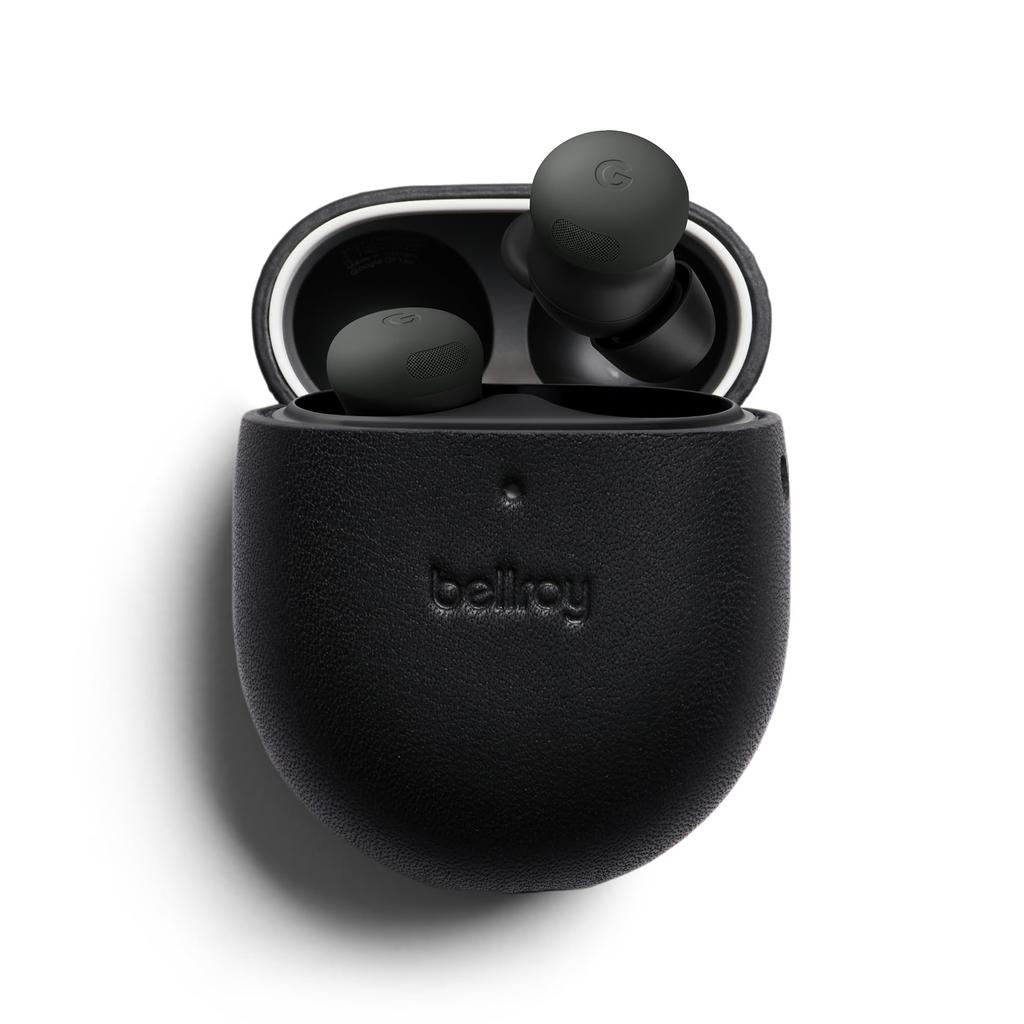 Bellroy Leather Pixel Buds Pro Jacket - Google Pixel Buds Pro 2 Case - Black