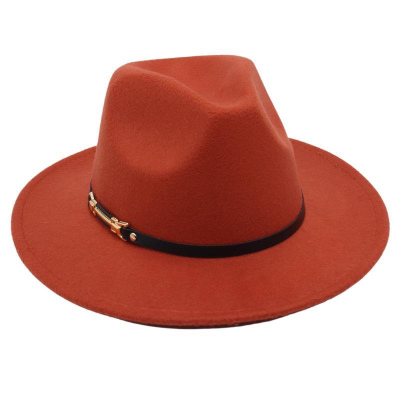 Photography Top Hat Belt Buckle Jazz Hat Men And Women Felt Hat Plush Hat Fedora Hat Metal