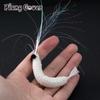 Tassel Artificial White Cat Toy Teaser Stick for Changing Heads Pet Toys Wand Accessories
