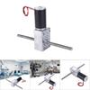 Motor Worm Gearbox High Torsion M8 Screw Double Shaft with Right Left Hand Thread without Flange(Reduction Ratio 17 )