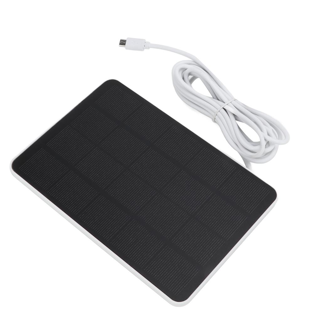 5V 4W Solar Panel Monocrystal Silicon Low Power Consumption Solar Charger White for Security Protection Monitoring