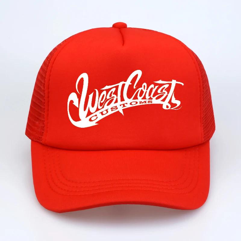 

Unisex Women west coasts customs GLDAN NEW hat Letters Print Baseball Caps Summer Hip Hop Casual cool mesh trucker cap hats