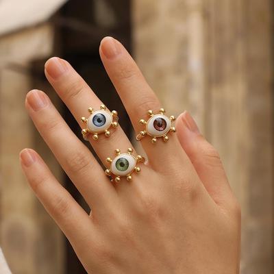 European Resin Demon Eye Ring – Trendy Retro Index Finger Accessory