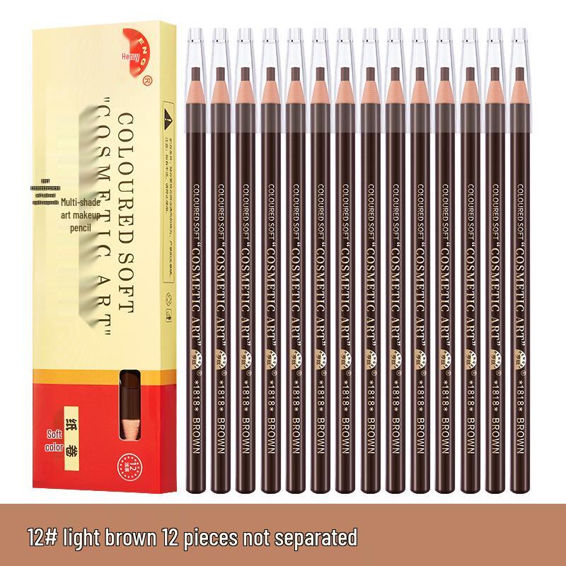 Genuine 1818 Waterproof Wooden Eyebrow Pencil - Non-Smudge, Hard Core, Makeup Artist Special.