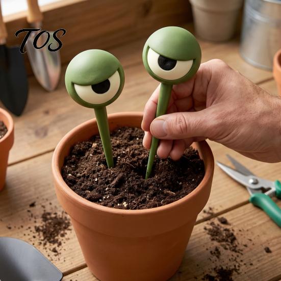 Unique Potted Plant Ornaments 1 Pair Planter Insert Big Eyes, 3D Printed Eye Decorations, Flower Pot Soil Inserts Stakes, Funny Eyes for Indoor