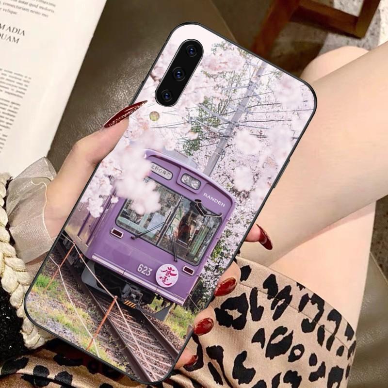 

Чехол для телефона с изображением японской вишни для Samsung A91 A81 A73 A72 A71 A30S A20 A12 A13 A52 A53 4G 5G, мягкий черный чехол для телефона Samsung A13 5G