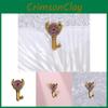 Creative Retro Gold Key Design Cartoon Character Alloy Brooch For Fashion And Decor