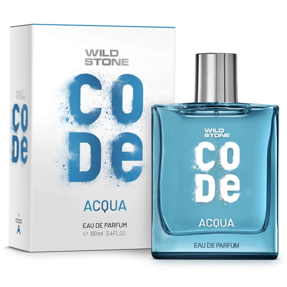 

Wild Stone CODE Acqua Perfume For Men 100ml Long Lasting Eau De Parfum With Fresh Marine Musk Amber Patchouli Fragrance Gift For Him