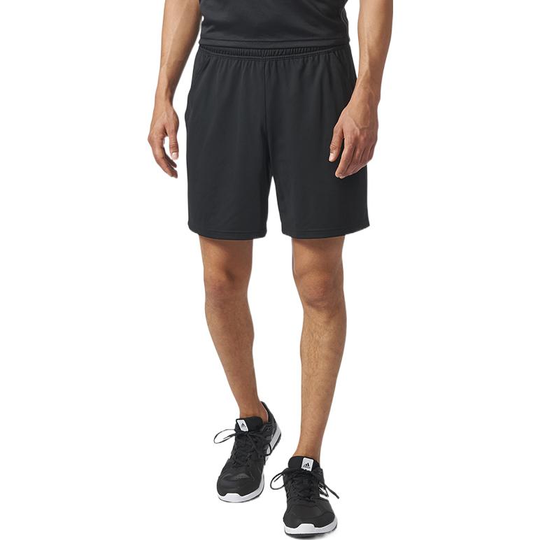 adidas Solid Color Elastic Waist Casual Shorts Men Bottoms Black BR2565