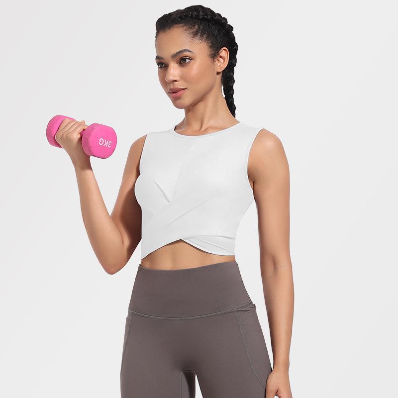 Women's Sexy Sleeveless Sports Crop Top - Yoga & Running Fitness Vest