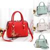 Style Pu Handbag With Embroidered Flowers For Daily Fashion And Casual Outings