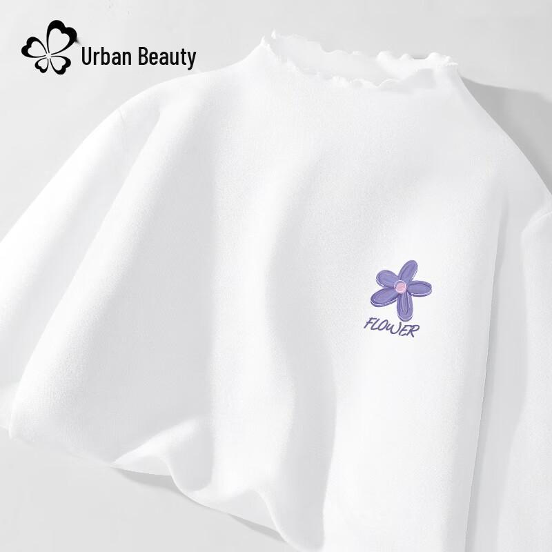 Urban Lady Women s Fleece-Lined Ruffle Neck Long Sleeve Top M