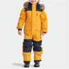 Kinder Unisex Skianzug mit Kapuze Einteiliger Skianzug Atmungsaktiv Wasserdicht Winddicht