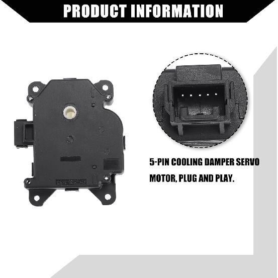 No.8710635120 HVAC Blend Air Door Actuator for Toyota 4Runner 2003-2009 for Toyota FJ Cruiser 2010-2014 / Front/Durable Plastic / 1 Pcs Black