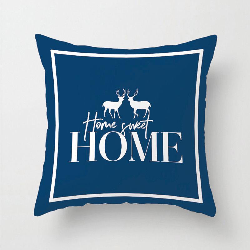 Cuscino Blu e Arancione Nordico Copricuscino Geometrico per Divano del Soggiorno Cuscino Inglese Blu Ins Cuscino per Finestra a Baia Arancione